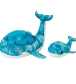 Cloud-B Natlamper|Lamper|Natlampe m. Lyd - Tranquil Whale m. Unge - 30x28x13 cm -