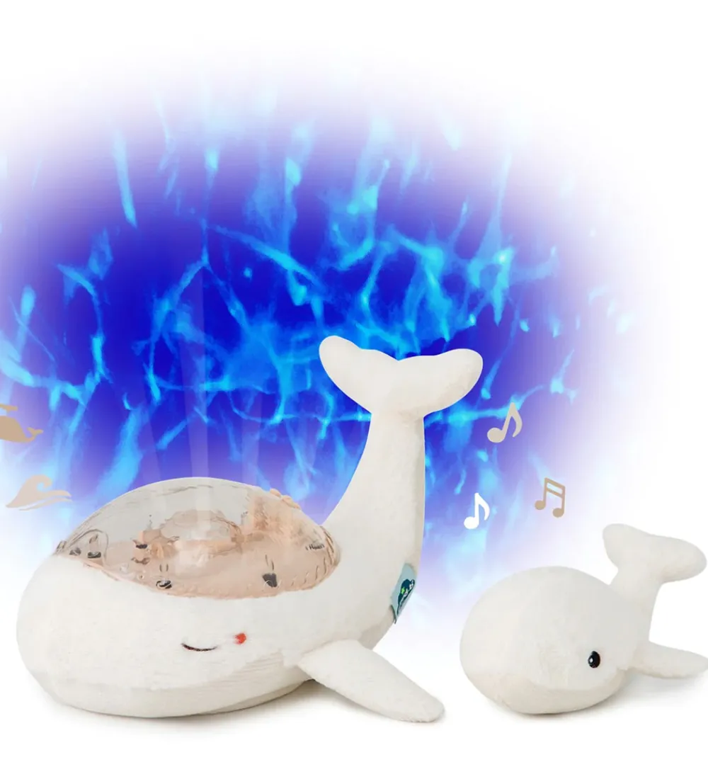 Cloud-B Natlamper|Lamper|Natlampe m. Lyd - Tranquil Whale m. Unge - 30x28x13 cm -
