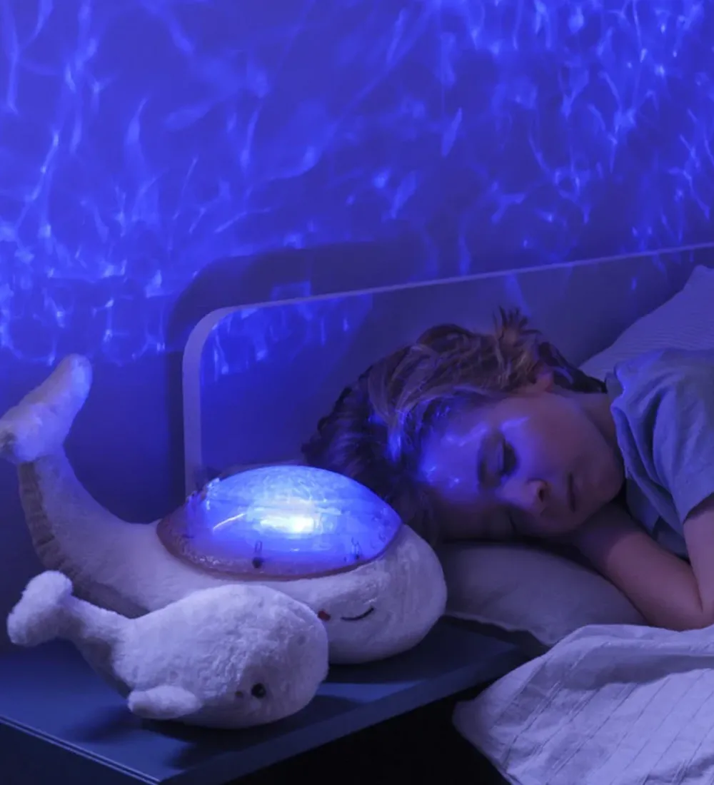 Cloud-B Natlamper|Lamper|Natlampe m. Lyd - Tranquil Whale m. Unge - 30x28x13 cm -