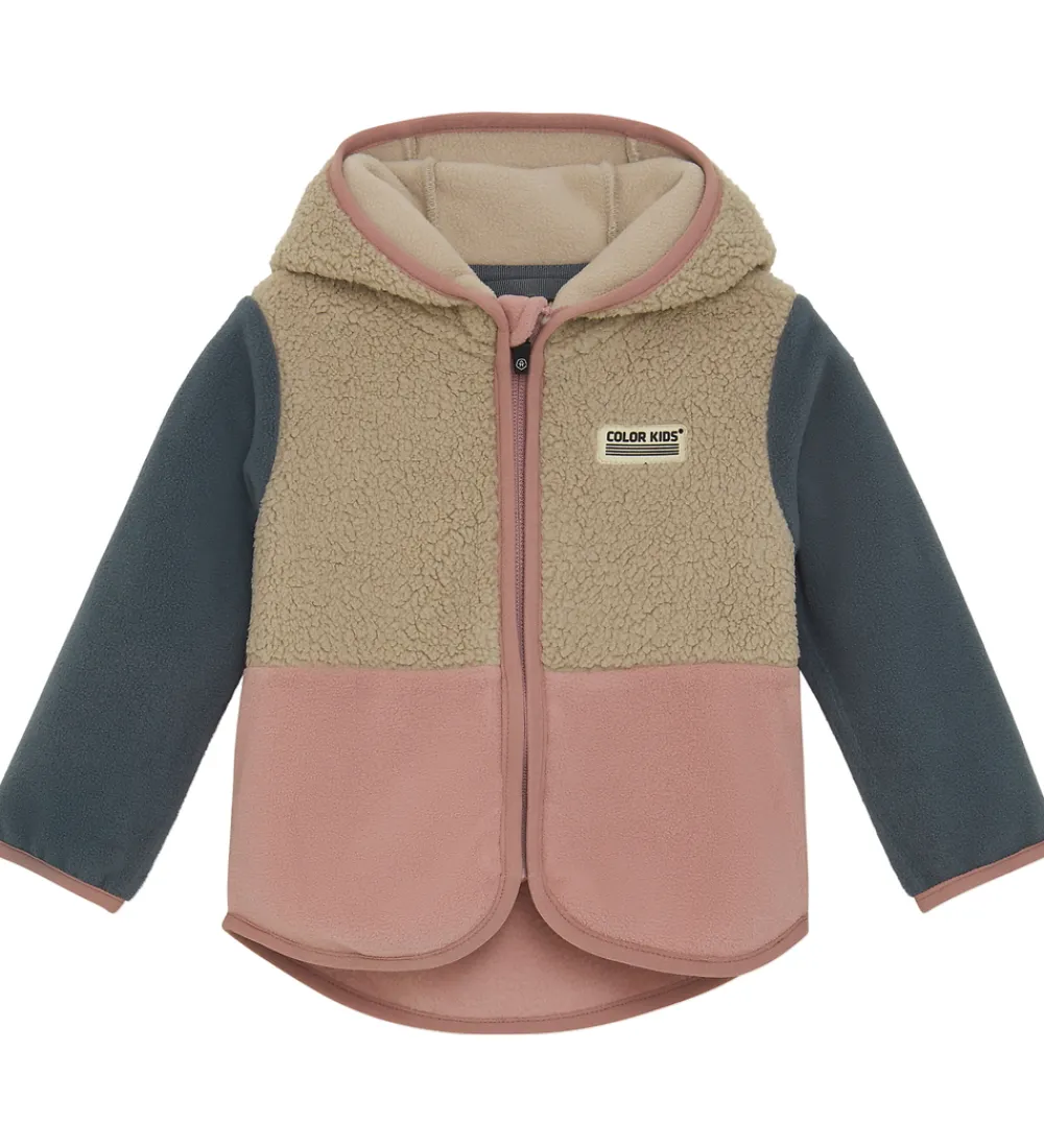 Børn Color Kids Fleece>Fleecejakke - Baby Teddy - Woodrose