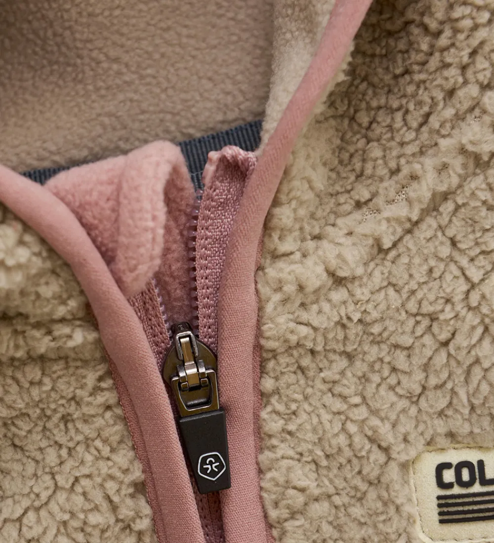 Børn Color Kids Fleece>Fleecejakke - Baby Teddy - Woodrose