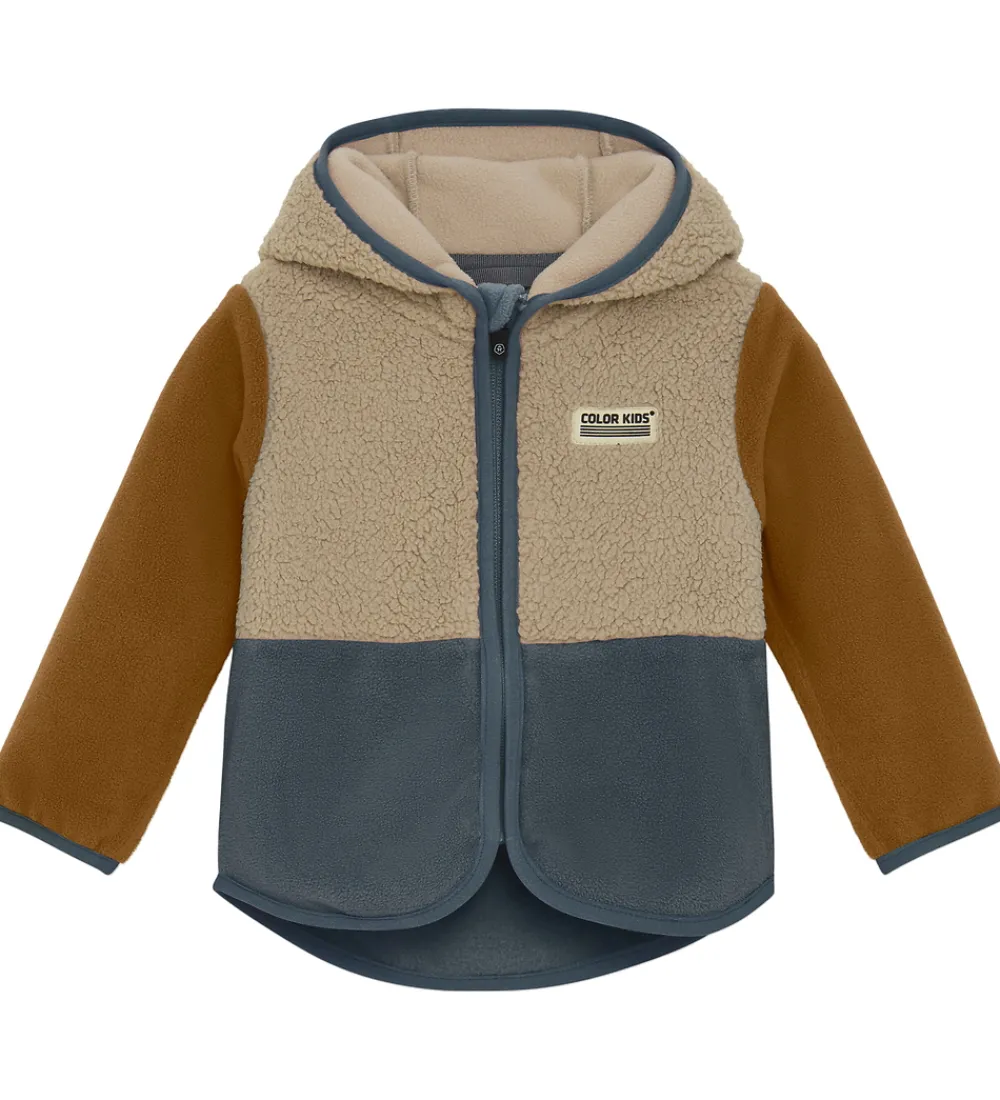 Børn Color Kids Fleece|Fleecejakke - Baby Teddy - Stormy Weather