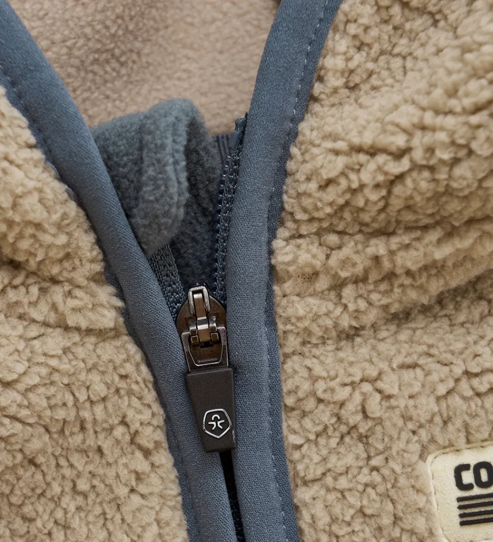 Børn Color Kids Fleece|Fleecejakke - Baby Teddy - Stormy Weather
