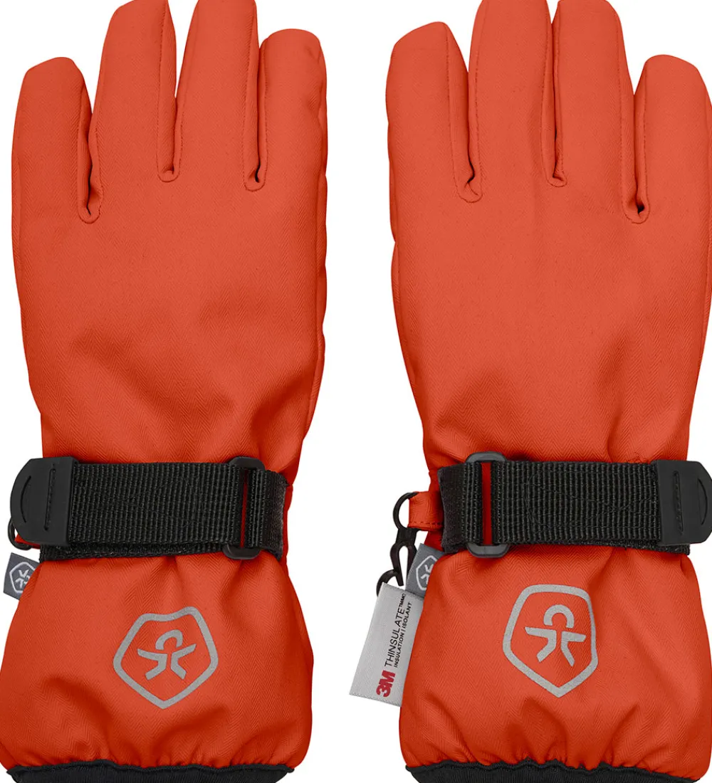Børn Color Kids Handsker Og Luffer|Unisex-Tøj|Handsker - Tangerine Tango