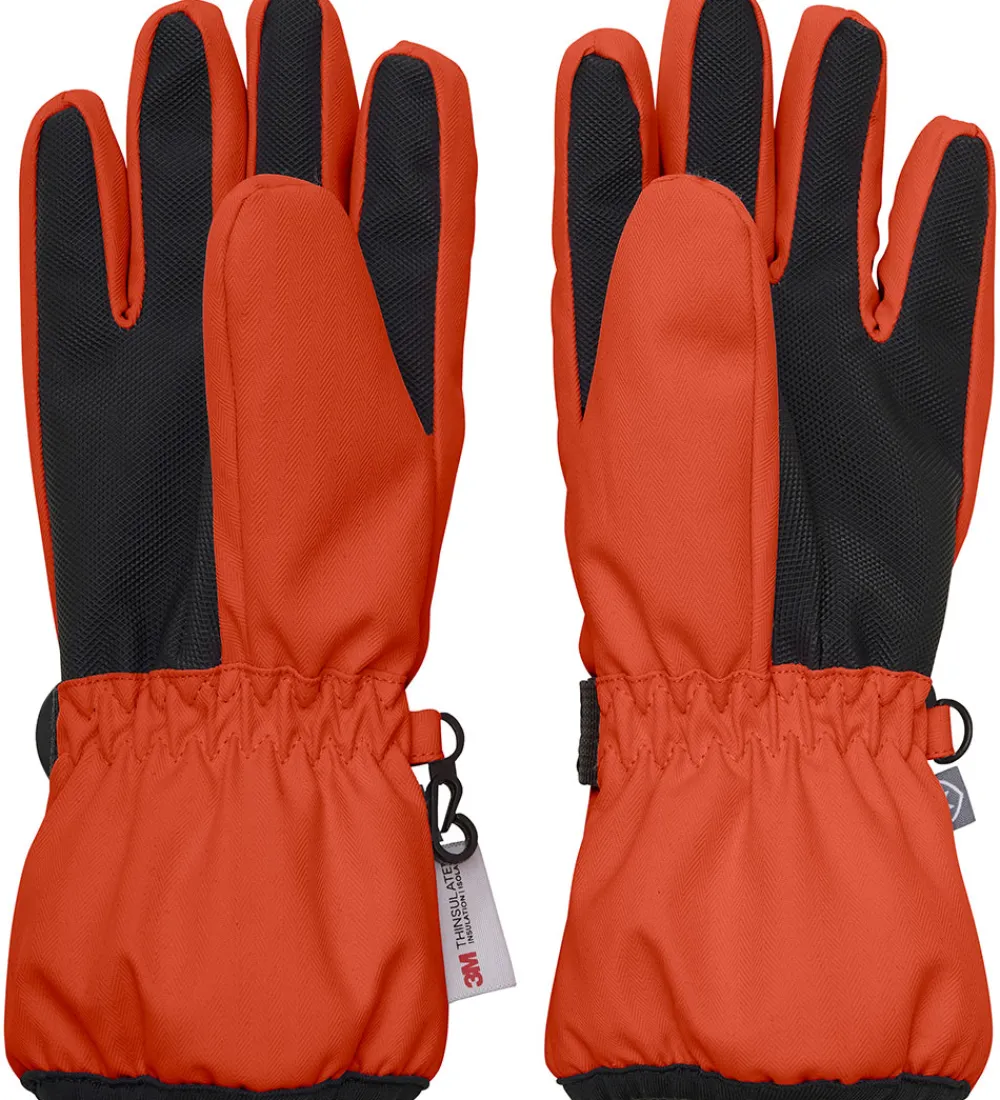 Børn Color Kids Handsker Og Luffer|Unisex-Tøj|Handsker - Tangerine Tango
