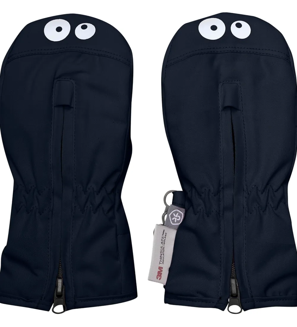 Børn Color Kids Handsker Og Luffer|Luffer m. Lynlås - Total Eclipse m. Øjne