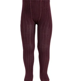 Børn Condor Strømpebukser|Strømpebukser - Rib - Syrah