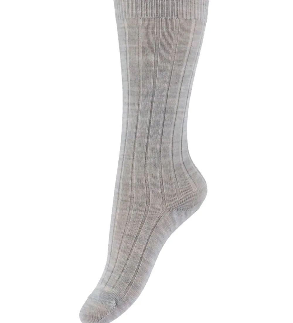 Børn Condor Strømper|Basis>Strømper - Rib - Uld - Lead