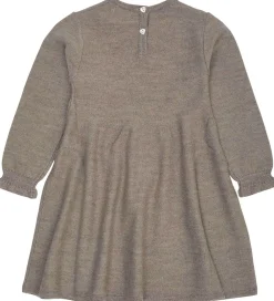 Børn Copenhagen Colors Pigetøj|Kjoler|Kjole - Strik - Uld - Neutral Mel.