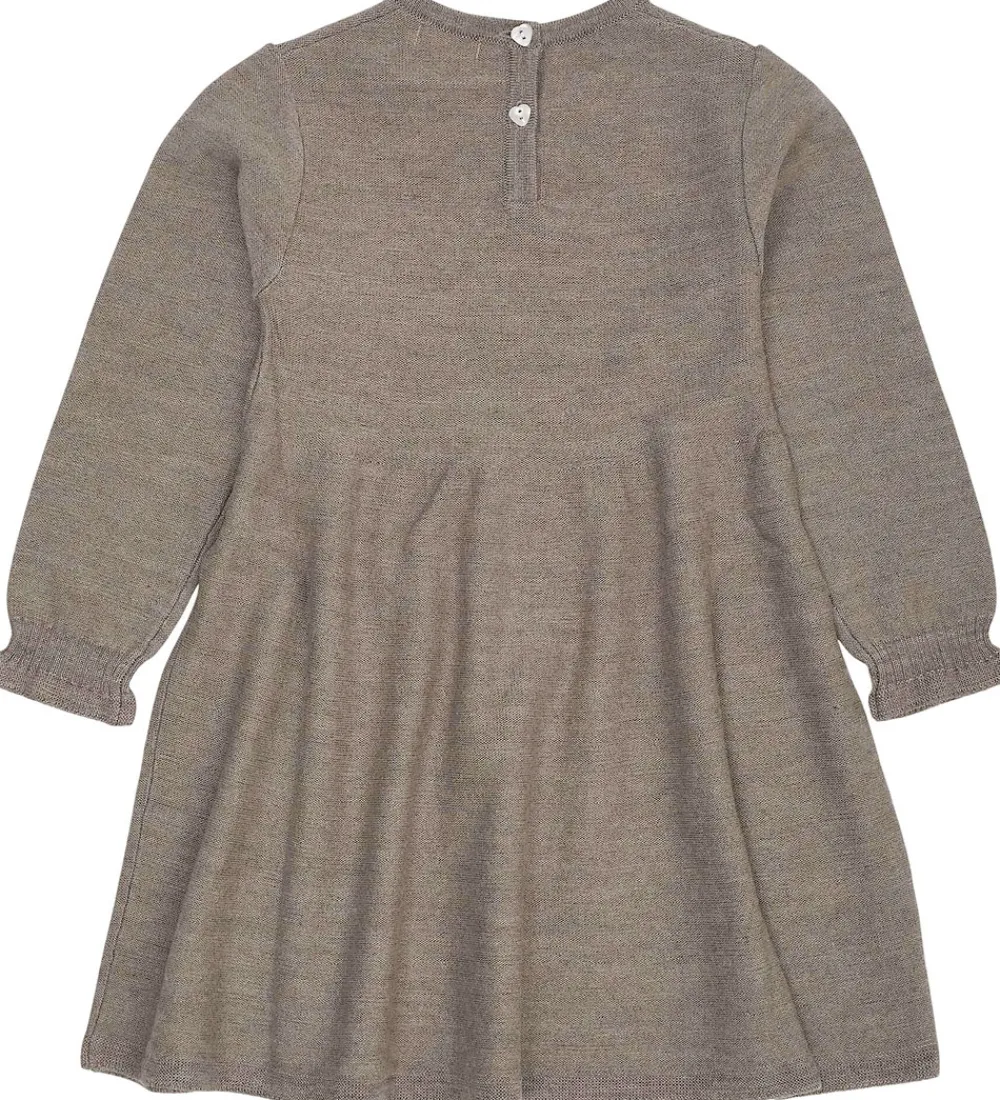 Børn Copenhagen Colors Pigetøj|Kjoler|Kjole - Strik - Uld - Neutral Mel.