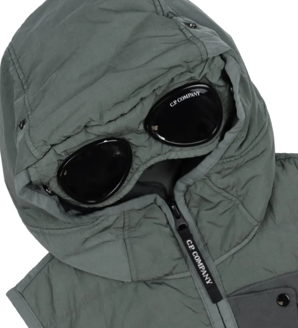 Børn C.P. Company Veste|Dunveste Og Dyneveste|Dynevest - Green Bay m. Solbriller