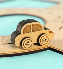 Crateit Trælegetøj|Kreasæt - Town - Træ - Rundkørsel - 28 Dele