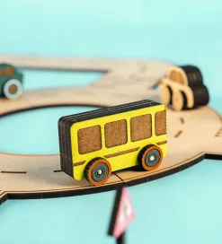 Crateit Trælegetøj|Kreasæt - Town - Træ - Rundkørsel - 28 Dele