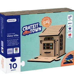 Crateit Trælegetøj|Kreasæt - Town - Træ - Vista Villa - 10 Dele