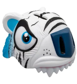 Crazy Safety Cykelhjelme|Cykelhjelme|Cykelhjelm m. Lys - Tiger - Hvid