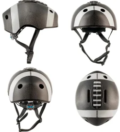 Crazy Safety Cykelhjelme|Cykelhjelme|Cykelhjelm m. Lys - Football - Sort