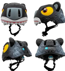 Crazy Safety Cykelhjelme|Cykelhjelme|Cykelhjelm m. Lys - Panther - Sort