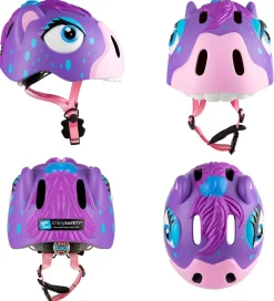 Crazy Safety Cykelhjelme|Cykelhjelme|Cykelhjelm m. Lys - Hest - Lilla