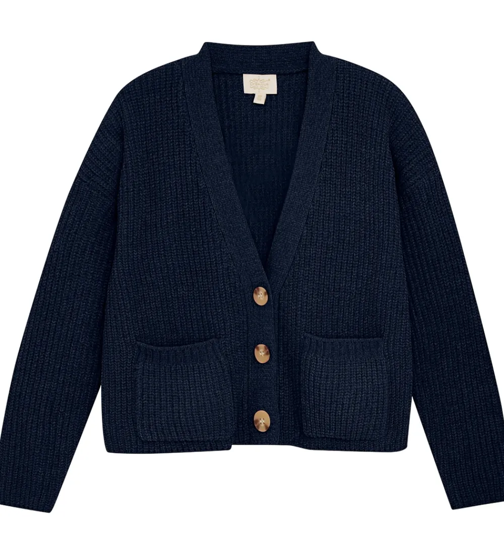Børn Creamie Striktrøjer>Cardigan - Strik - Black Iris