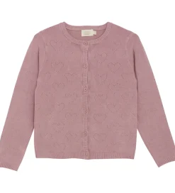 Børn Creamie Striktrøjer>Cardigan - Viskose/Nylon - Pointelle - Woodrose