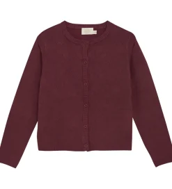Børn Creamie Striktrøjer|Cardigan - Viskose/Nylon - Pointelle - Vineyard Wine