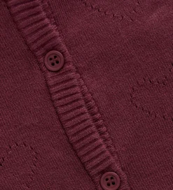 Børn Creamie Striktrøjer|Cardigan - Viskose/Nylon - Pointelle - Vineyard Wine