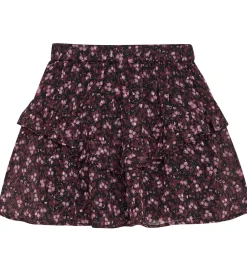 Børn Creamie Nederdele>Nederdel - Flower Dobby - Sort