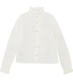Børn Creamie Skjorter|Skjorte - Woven - Cloud m. Broderie Anglaise