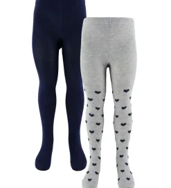 Børn Creamie Strømpebukser|Strømpebukser - 2-pak - Lysegråmeleret