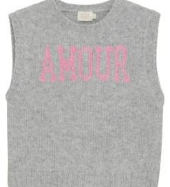 Børn Creamie Veste|Vest - Strik - Slipover - Light Grey Melange