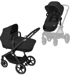 Cybex Klapvogne>Klapvogn/Barnevogn - Eos Lux - 2-i-1 - Moon Black