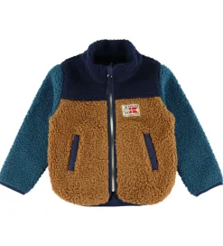 Børn Danefæ Fleece|Fleecejakke - Danodder - Caramel/Navy/Slate
