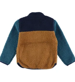 Børn Danefæ Fleece|Fleecejakke - Danodder - Caramel/Navy/Slate