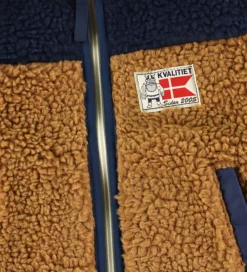 Børn Danefæ Fleece|Fleecejakke - Danodder - Caramel/Navy/Slate