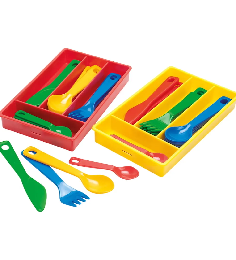 Dantoy Legekøkken Og Legemøbel>Bestikkasse - My Little Kitchen - 17 dele - Assorteret