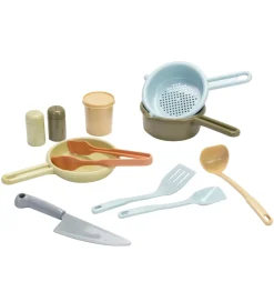 Dantoy Legekøkken Og Legemøbel|BIO Plastic Køkkensæt - 11 Dele - Pastel