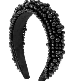DAY ET Hårpynt>Hårbøjle - Pearly Velvet Hair Band - Sort
