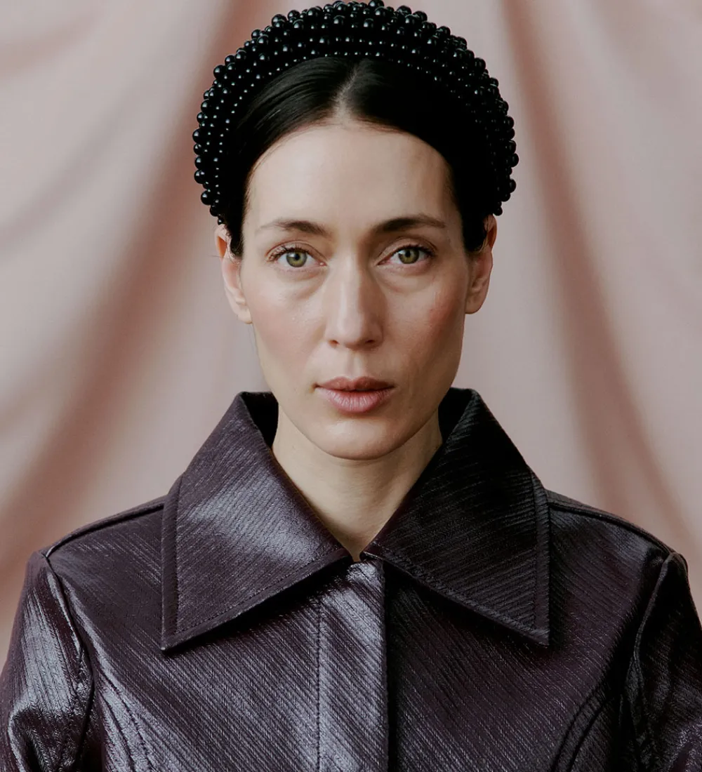 DAY ET Hårpynt>Hårbøjle - Pearly Velvet Hair Band - Sort