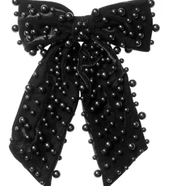 DAY ET Hårpynt|Hårspænde - Pearly Velvet Bow - Sort
