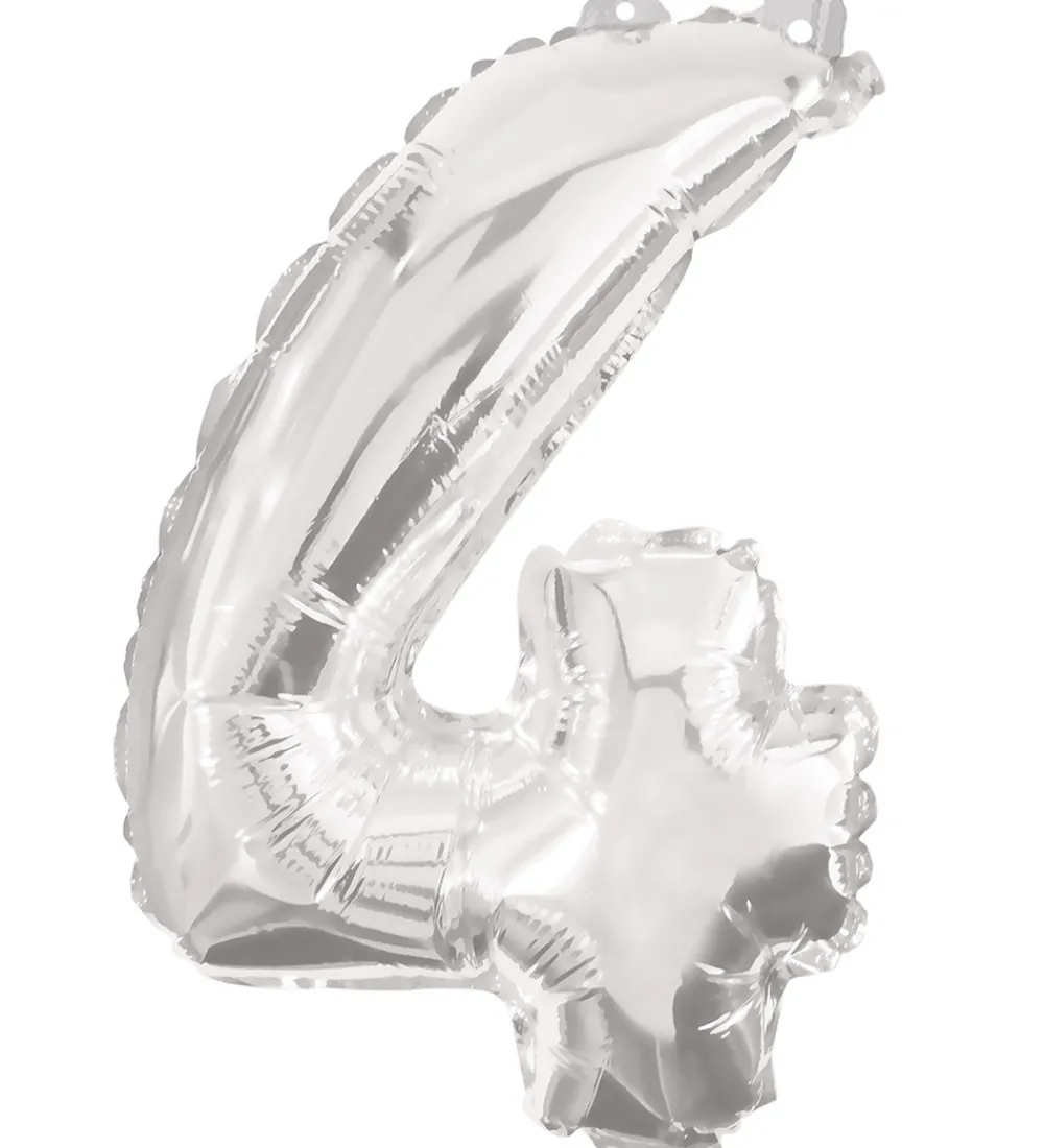 Decorata Party Festartikler|Foileballon - 95 cm - No 4 - Sølv