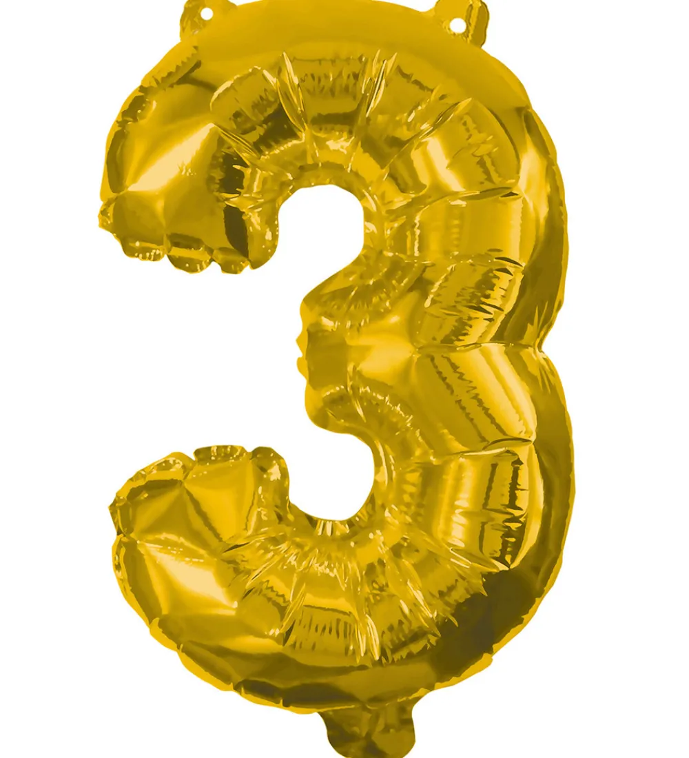 Decorata Party Festartikler>Foileballon - 85 cm - No 3 - Guld