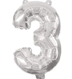 Decorata Party Festartikler>Foileballon - 95 cm - No 3 - Sølv