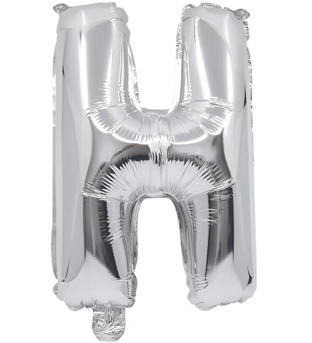 Decorata Party Festartikler>Foileballon - 35 cm - H - Sølv
