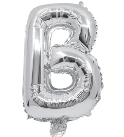 Decorata Party Festartikler>Foileballon - 34 cm - B - Sølv