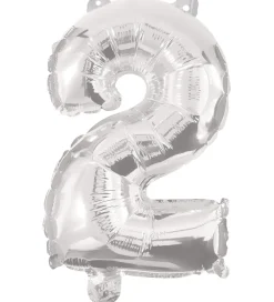 Decorata Party Festartikler|Foileballon - 95 cm - No 2 - Sølv