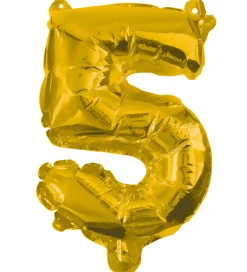 Decorata Party Festartikler>Foileballon - 85 cm - No 5 - Guld
