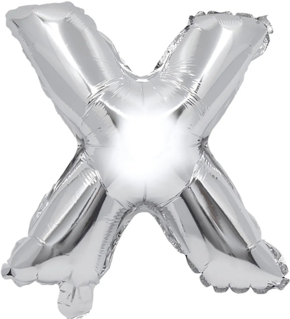 Decorata Party Festartikler|Foileballon - 31 cm - X - Sølv