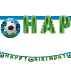 Decorata Party Festartikler|Happy Birthday Banner - Soccer Fan