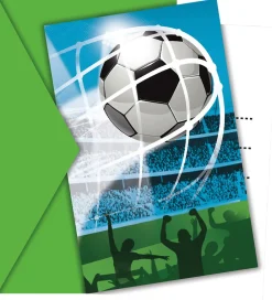 Decorata Party Festartikler|Invitationer - 6-pak - Soccer Fan