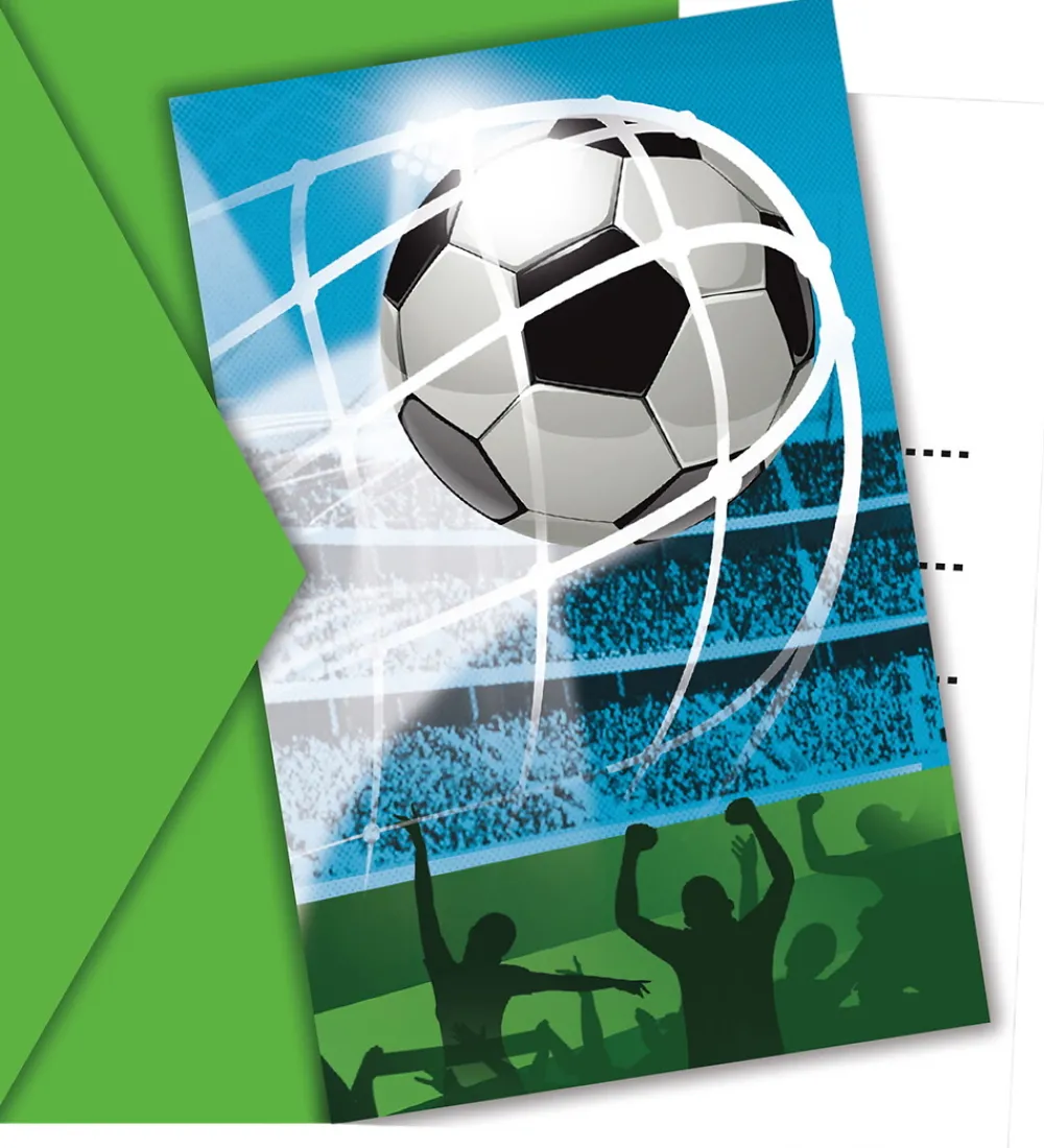 Decorata Party Festartikler|Invitationer - 6-pak - Soccer Fan
